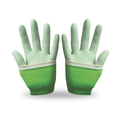 Picture of Surgical Glove GAMMEX® PI Glove-in-Glove™ System Size 6 Sterile Pair Polychloroprene Extended Cuff Length Micro-Textured Natural / Green Not Chemo Approved340069060