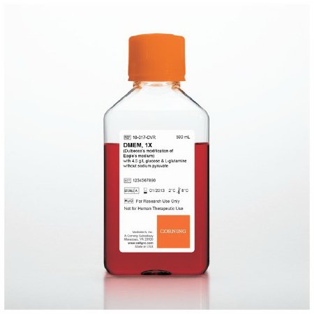 Picture of Culture Media Corning® Dulbeccos Modified Eagle Medium (DMEM) with L-Glutamine and Glucose Liquid10017CV