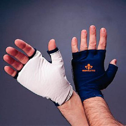 Picture of Impact Glove IMPACTO® 501-35 Fingerless X-Large Blue / White Hand Specific Pair55978605
