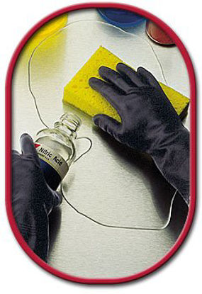 Picture of Chemical Protection Glove Chloroflex™ Size 7 Neoprene Black 12 Inch Pinked Cuff NonSterile113953A