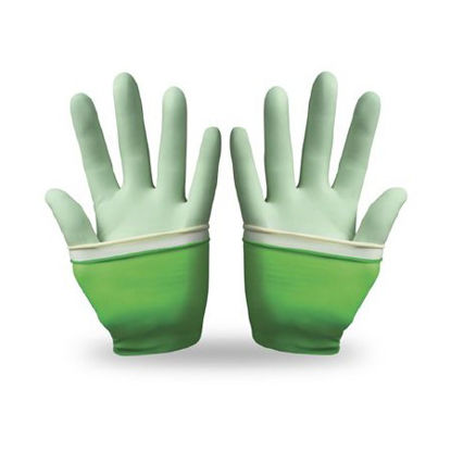 Picture of Surgical Glove GAMMEX® PI Glove-in-Glove™ System Size 5.5 Sterile Pair Polychloroprene Extended Cuff Length Micro-Textured Natural / Green Not Chemo Approved340069055