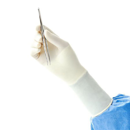 Picture of Surgical Glove ENCORE® Size 6.5 Sterile Pair Latex Extended Cuff Length Fully Textured White Not Chemo Approved45765