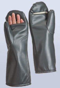 Picture of Radiation Reducing Glove Superflex One Size Fits Most NonSterile Lead / Naugahyde Extended Cuff Length Smooth Brown Not Chemo Approved12422