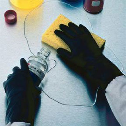 Picture of Chemical Protection Glove Chloroflex™ Size 10 Neoprene Black 12 Inch Pinked Cuff NonSterile113953D