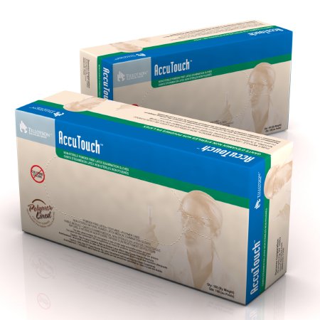 Picture of Exam Glove AccuTouch™ Medium NonSterile Latex Standard Cuff Length Bisque Ivory Not Chemo Approved6623