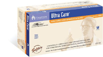 Picture of Exam Glove Ultracare® Medium NonSterile Latex Standard Cuff Length Smooth Ivory Not Chemo Approved6203