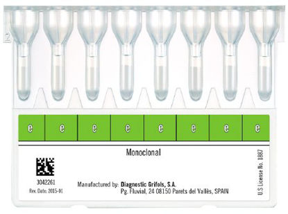 Picture of Column Card DGgel® 8 Anti-e (x8) Blood Grouping Test E Antigen Determination For Reagent Red Blood Cells 0.8%, Antisera for DG Gel Cards, and DG Gel Instruments 400 Tests210124