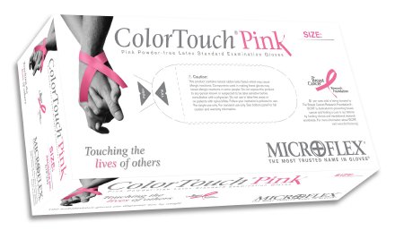 Picture of Exam Glove ColorTouch® Pink X-Small NonSterile Latex Standard Cuff Length Fully Textured Pink Not Chemo ApprovedCTP-233-XS