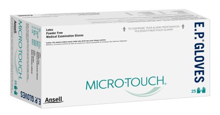 Picture of Exam Glove Micro-Touch® E.P.® Large NonSterile Latex Extended Cuff Length Fully Textured Ivory Chemo Tested9207