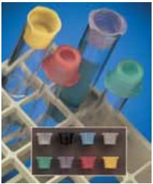 Picture of VersaClosure™ Tube Closure LDPE Plug Cap Lavender For Glass, Plastic and Blood Test Tubes NonSterileB2996-65