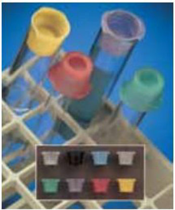 Picture of VersaClosure™ Tube Closure LDPE Plug Cap Lavender For Glass, Plastic and Blood Test Tubes NonSterileB2996-65