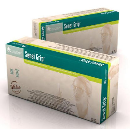 Picture of Exam Glove Sensi Grip® Medium NonSterile Latex Standard Cuff Length Bisque Ivory Not Chemo Approved6713