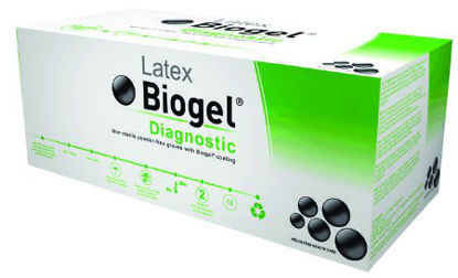 Picture of Exam Glove Biogel® Diagnostic™ Size 6 NonSterile Latex Extended Cuff Length Micro-Textured Straw Not Chemo Approved30360