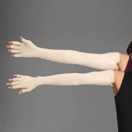Picture of Compression Gloves Rolyan® Open Finger Large Shoulder Length Right Hand Lycra® / Spandex929324