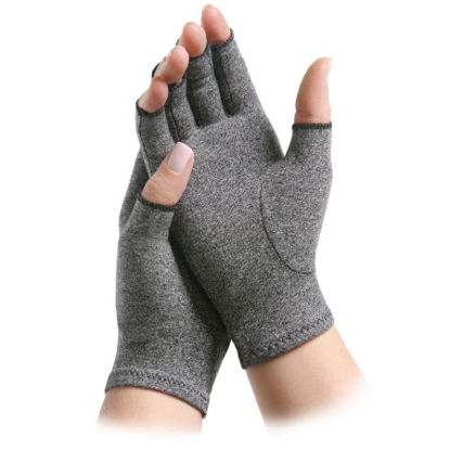Picture of Arthritis Glove IMAK® Open Finger Large Over-the-Wrist Hand Specific Pair Cotton / Lycra®081564707