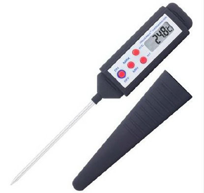 Picture of Pocket Thermometer Traceable® Fahrenheit / Celsius -58° to 572°F (-50° to 300°C) Stainless Steel Probe Pocket Clip Battery Operated98767-36