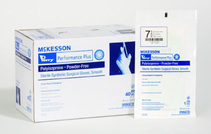 Picture of Surgical Glove McKesson Perry® Performance Plus Size 9 Sterile Pair Polyisoprene Extended Cuff Length Smooth Green Chemo Tested20-2090