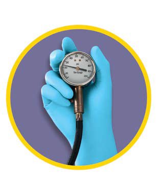 Picture of General Purpose Glove Kleenguard® G10 X-Large Nitrile Blue 9.5 Inch Beaded Cuff NonSterile57374