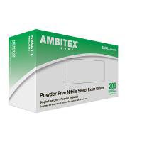 Picture of Exam Glove Ambitex® N402 Series Small NonSterile Nitrile Standard Cuff Length Fully Textured Blue Chemo TestedNSM402