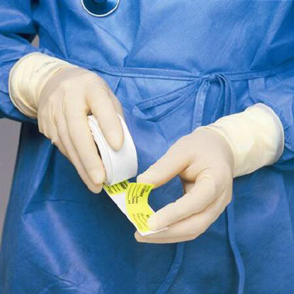 Picture of Exam Glove ChemoPlus™ Small NonSterile Latex Extended Cuff Length Textured Fingertips Ivory Chemo TestedCT5055G--