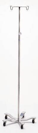 Picture of IV Stand 4-Hook 5 Legs with 2 Inch Swivel Casters, 21 or 21-1/2 Inch Base DiameterP-1572-4