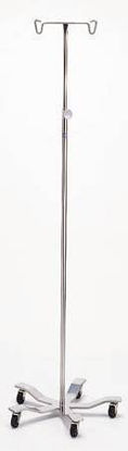 Picture of IV Stand 4-Hook 5 Legs with 2 Inch Swivel Casters, 21 or 21-1/2 Inch Base DiameterP-1572-4
