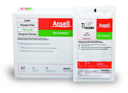 Picture of Surgical Glove No Powder™ Size 6 Sterile Pair Latex Extended Cuff Length Fully Textured Ivory Not Chemo Approved8602