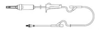Picture of Primary Administration Set AmSafe® 15 Drops / mL Drip Rate 96 Inch Tubing 2 Ports159602