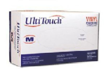Picture of Exam Glove UltiTouch® Medium NonSterile Vinyl Standard Cuff Length Smooth White Not Chemo ApprovedMCV02PF