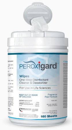 Picture of McKesson Surface Disinfectant Peroxide Based Wipe 160 Count Canister Disposable Light Almond Scent NonSterileSMDW02