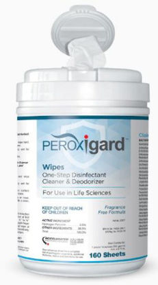 Picture of McKesson Surface Disinfectant Peroxide Based Wipe 160 Count Canister Disposable Light Almond Scent NonSterileSMDW02