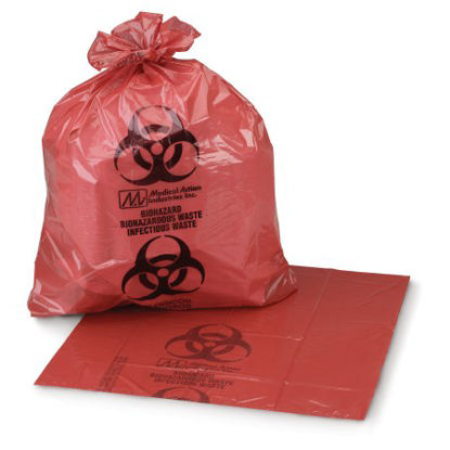 Picture of Infectious Waste Bag McKesson 1 - 6 gal. Red Bag 11 X 14 Inch03-5042