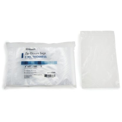 Picture of Zip Closure Bag McKesson 6 X 9 Inch Polyethylene Clear4580