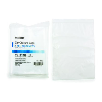 Picture of Zip Closure Bag McKesson 9 X 12 Inch Polyethylene Clear4582