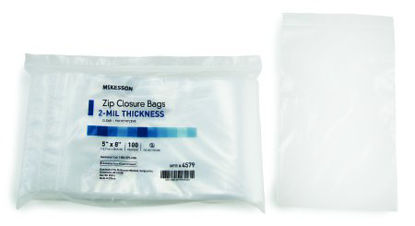 Picture of Zip Closure Bag McKesson 5 X 8 Inch Polyethylene Clear4579