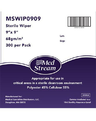 Picture of Cleanroom Wipe McKesson ISO Class 5 White Sterile Polyester / Cellulose 9 X 9 Inch DisposableMSWIP0909