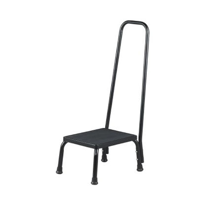 Picture of Step Stool with Handrail McKesson 1-Step Powder Coated Steel 8-3/4 Inch Step Height81-11220