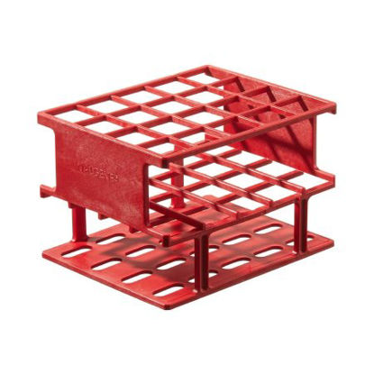 Picture of Centrifuge Tube / Test Tube Test Tube Rack Nalgene™ Unwire™ 40 Place 20 mm Tube Size Red 3-1/4 X 4 X 9-3/4 Inch5972-0520