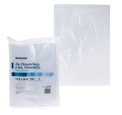 Picture of Zip Closure Bag McKesson 13 X 18 Inch Polyethylene Clear4570