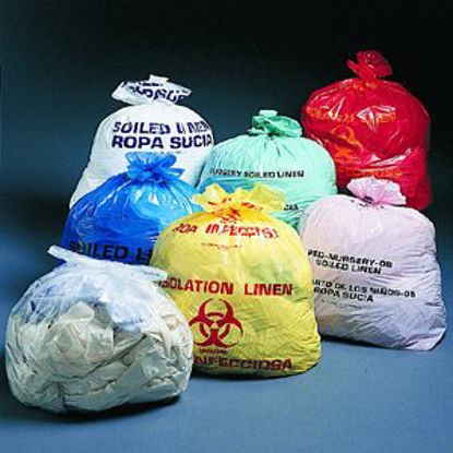 Picture of Biohazard Laundry Bag McKesson 30 - 33 gal. Yellow Bag 8 X 23 X 41 Inch03-4707