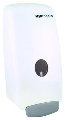 Picture of Hand Hygiene Dispenser McKesson White Plastic Manual Push 1000 mL Wall Mount53-FOAM