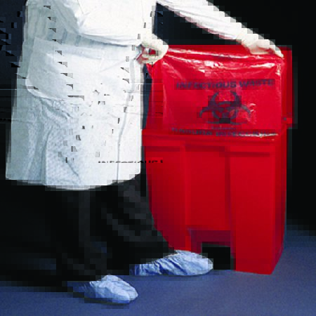 Picture of Infectious Waste Bag McKesson 7 - 10 gal. Red Bag LLDPE 24 X 24 Inch03-4750