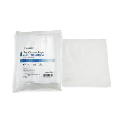 Picture of Zip Closure Bag McKesson 12 X 12 Inch Polyethylene Clear4589