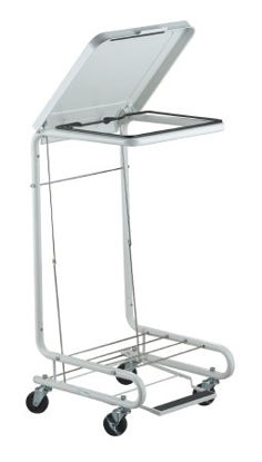 Picture of Hamper Stand McKesson General Purpose Square Opening 45 lbs. Foot Pedal Self-Closing Lid81-11410