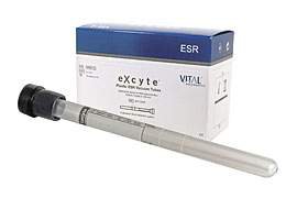 Picture of Excyte® Vacuum Tube Venous Blood Collection Tube Erythrocyte Sedimentation Rate (ESR) Sodium Citrate Additive 120 mm Length 1.36 mL Black Conventional Closure Plastic Tube23024623