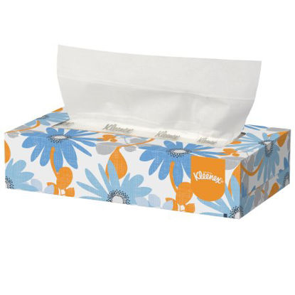 Picture of Kleenex® Facial Tissue White 8-1/5 X 8-2/5 Inch 100 Count21400