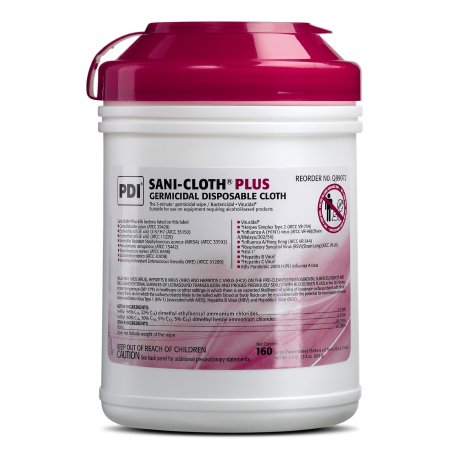 Picture of Sani-Cloth® Plus Surface Disinfectant Cleaner Premoistened Germicidal Wipe 160 Count Canister Disposable Alcohol Scent NonSterileQ89072