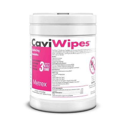 Picture of CaviWipes™ Surface Disinfectant Premoistened Alcohol Based Wipe 160 Count Canister Disposable Alcohol Scent NonSterile13-1100