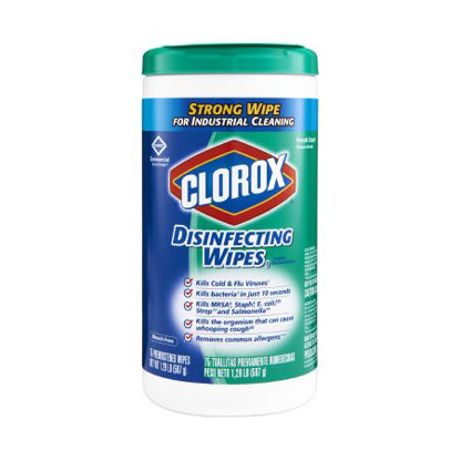 Picture of Clorox® Commercial Solutions® Surface Disinfectant Premoistened Wipe 75 Count Canister Disposable Fresh Scent NonSterile15949CT