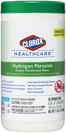 Picture of Clorox Healthcare® Surface Disinfectant Cleaner Premoistened Germicidal Wipe 95 Count Canister Disposable Unscented NonSterile30824